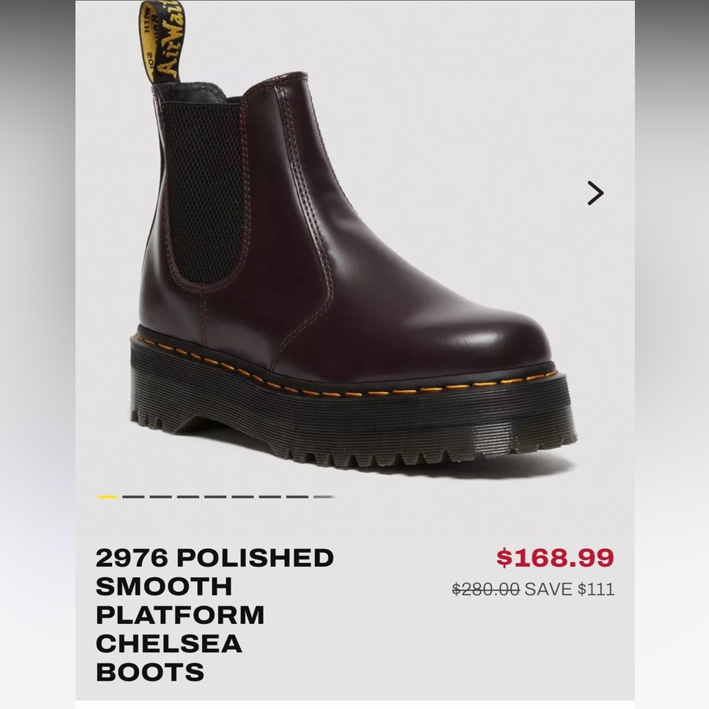Dr Martens Airwalk Chelsea Platform Boots Plum
